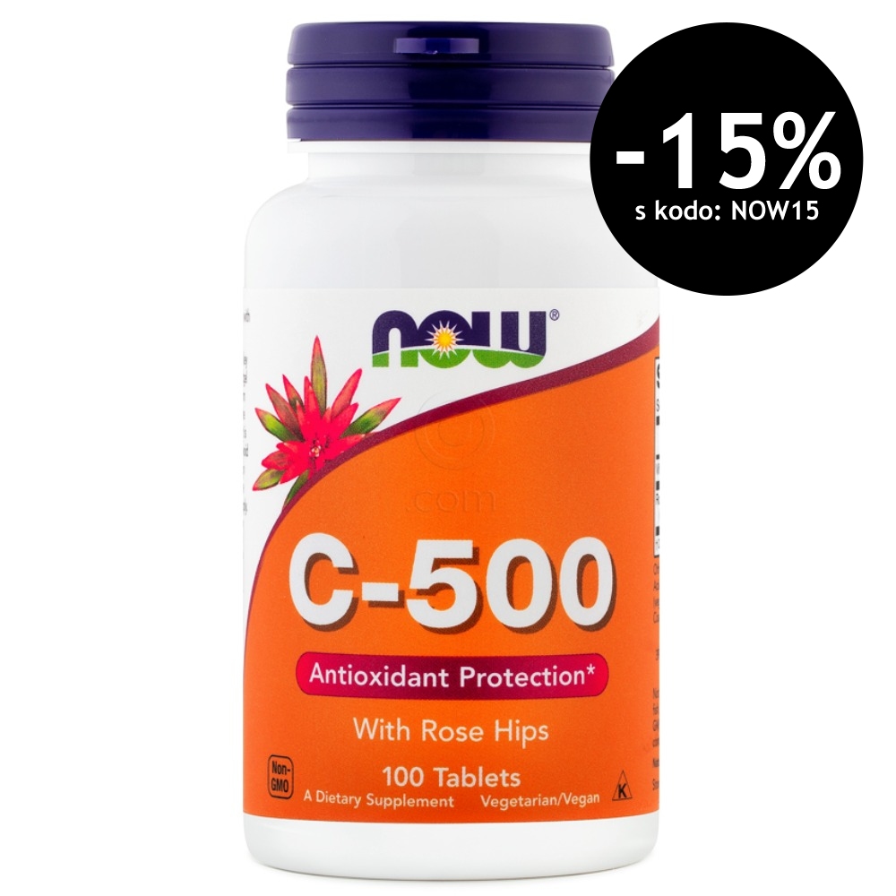 Vitamin C 500 mg NOW, tablete (100 tablet)